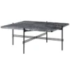 Stolik Kawowy Ts 80X80 Cm Czarna Podstawa Szary Marmur Gubi