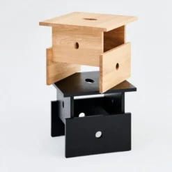 Stolik Kawowy Wood Box Czarny Dębowy Hay