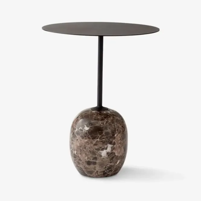 Stolik Lato Ln8 Ciepła Czerń-Emparador Marble Andtradition