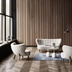 Stolik Lato Ln9 Dąb-Crema Diva Marble Andtradition