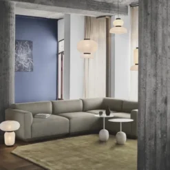 Stolik Lato Ln9 Kość Słoniowa-Crema Diva Marble Andtradition