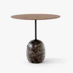 Stolik Lato Ln9 Orzech-Emparador Marble Andtradition