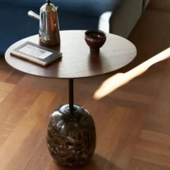 Stolik Lato Ln9 Orzech-Emparador Marble Andtradition