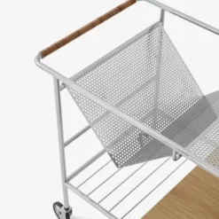 Stolik Na Kółkach Alima Nds1 Stal Chromowana-Orzech Andtradition