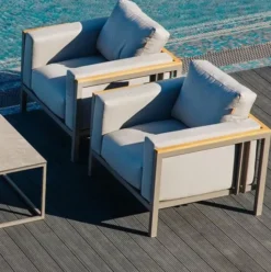 Stolik Ogrodowy Rodos 100X100 Cm Blat Hpl Rondo