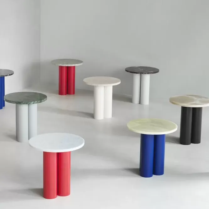 Stolik Okazjonalny Dit Bright Blue Honey Onyx Normann Copenhagen