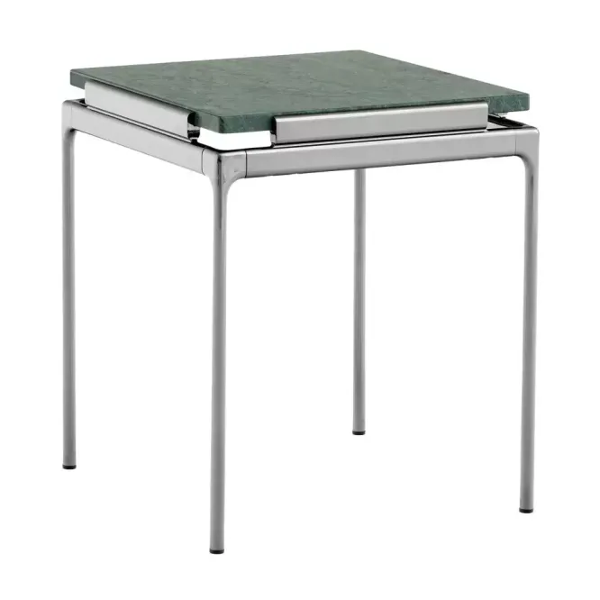Stolik Okazjonalny Sett Ln11 Verde Guatemala Dark Chrome Andtradition