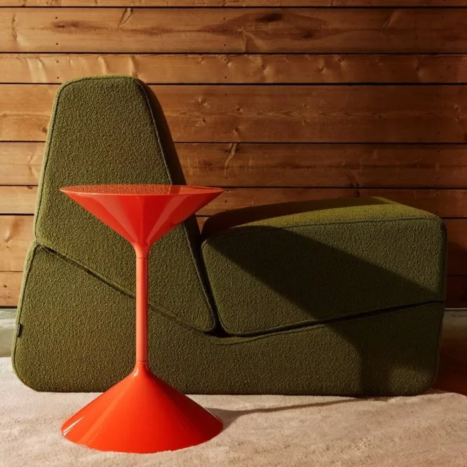 Stolik Okazjonalny Tempo 50 Cm Pomarańczowy Zanotta