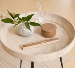 Stolik Pomocniczy Bowl Wood Waste Edition Grey Mater