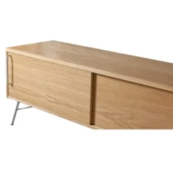 Stolik Tv Ashburn Biały Stelaż Woodman