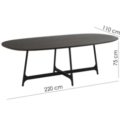 Stół Oliver 220 Cm Czarny