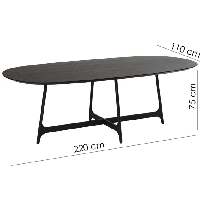 Stół Oliver 220 Cm Czarny