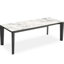 Stół Rozkładany Alpha 180-240 Cm Biały Ceramiczny Calligaris