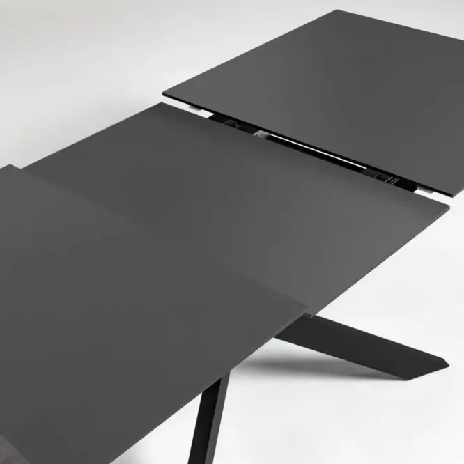 Stół Rozkładany Atminda 160-210 Cm Szklany Blat Kave Home