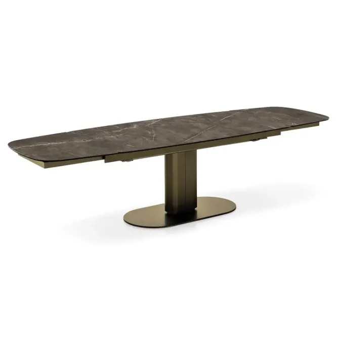 Stół Rozkładany Cameo 165-240 Cm Brązowy Ceramiczny Calligaris