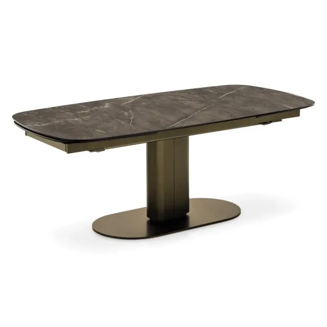 Stół Rozkładany Cameo 200-300 Cm Brązowy Ceramiczny Calligaris