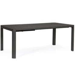 Stół Rozkładany Do Ogrodu Kiplin 180-240 Cm Antracytowy Bizzotto