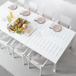 Stół Rozkładany Do Ogrodu Konnor 200X300 Cm Biały Bizzotto
