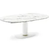 Stół Rozkładany Elson 150-200 Cm Ceramiczny Biały Calligaris