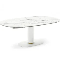 Stół Rozkładany Elson 150-200 Cm Ceramiczny Biały Calligaris