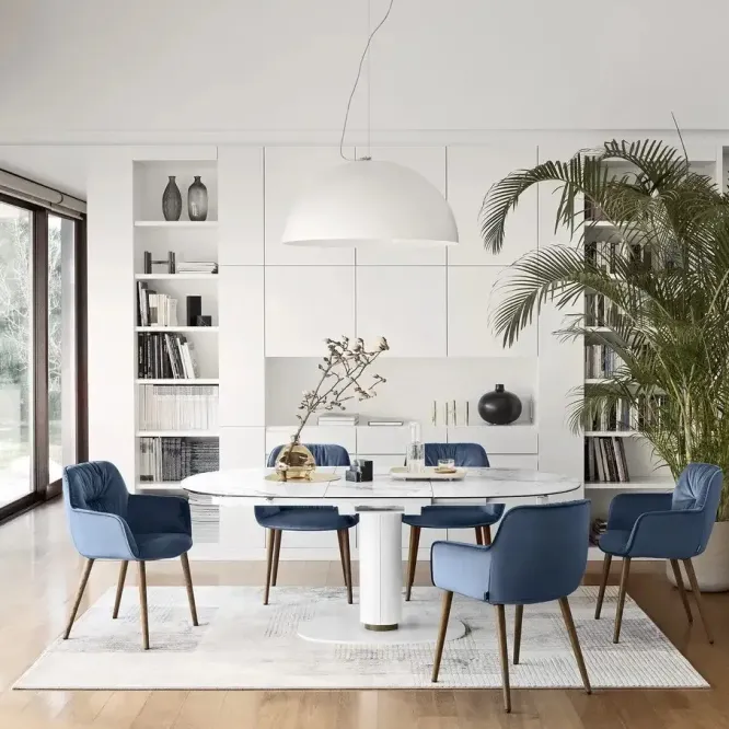 Stół Rozkładany Elson 150-200 Cm Ceramiczny Biały Calligaris