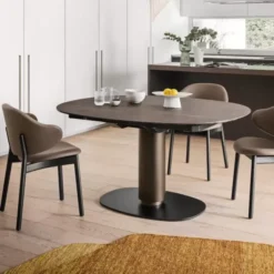 Stół Rozkładany Elson 150-200 Cm Ceramiczny Brązowy Calligaris
