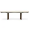 Stół Rozkładany Sandy 200-296 Cm White Travertino - Canaletto Walnut Calligaris