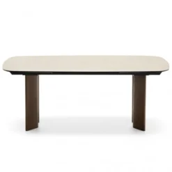 Stół Rozkładany Sandy 200-296 Cm White Travertino - Canaletto Walnut Calligaris