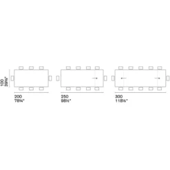 Stół Rozkładany Yoroi 200-300 Cm Czarna Ceramika Calligaris