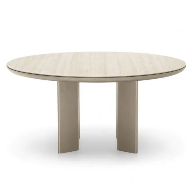 Stół Sandy 140 Cm White Travertino - Matt Pearl Beige Calligaris