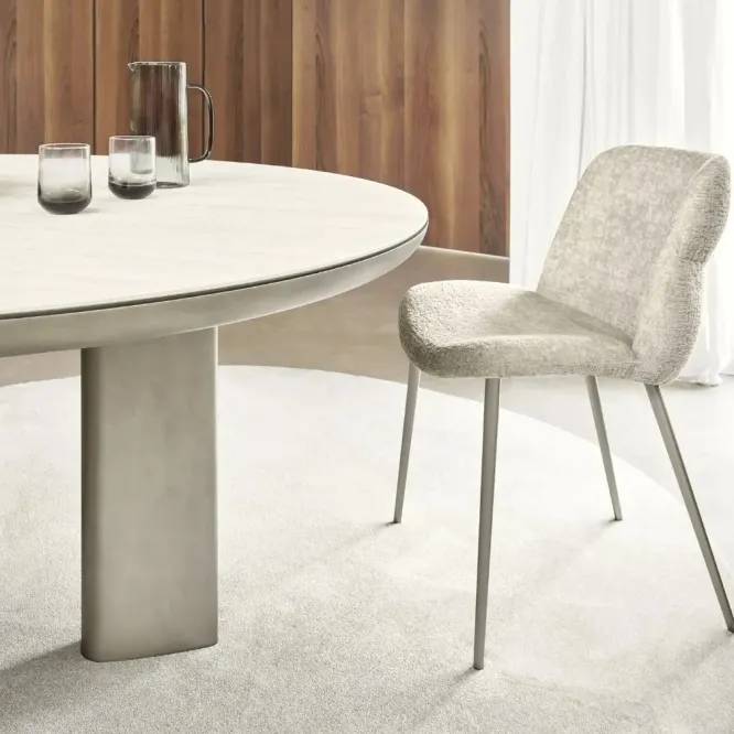 Stół Sandy 140 Cm White Travertino - Matt Pearl Beige Calligaris