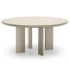 Stół Sandy 140 Cm White Travertino - Matt Pearl Beige Calligaris