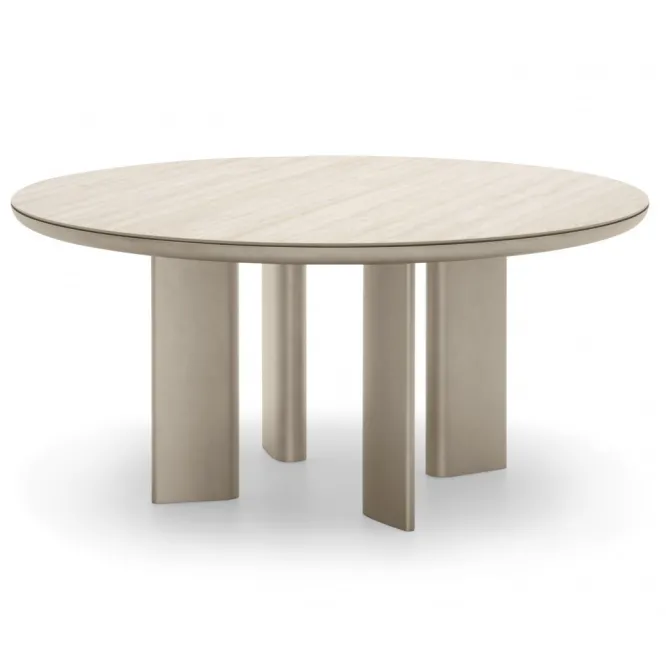 Stół Sandy 140 Cm White Travertino - Matt Pearl Beige Calligaris