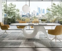 Stół Seashell 250 Cm Biały Ceramiczny Calligaris