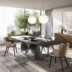 Stół Seashell 250 Cm Czarny Ceramiczny Calligaris