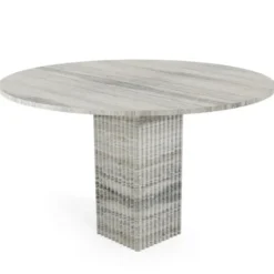 Stół Soho 120 Cm Silver Trawertyn Norr 11