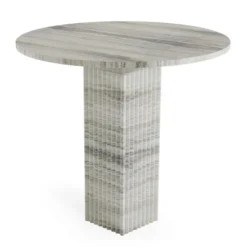 Stół Soho 80 Cm Silver Trawertyn Norr 11