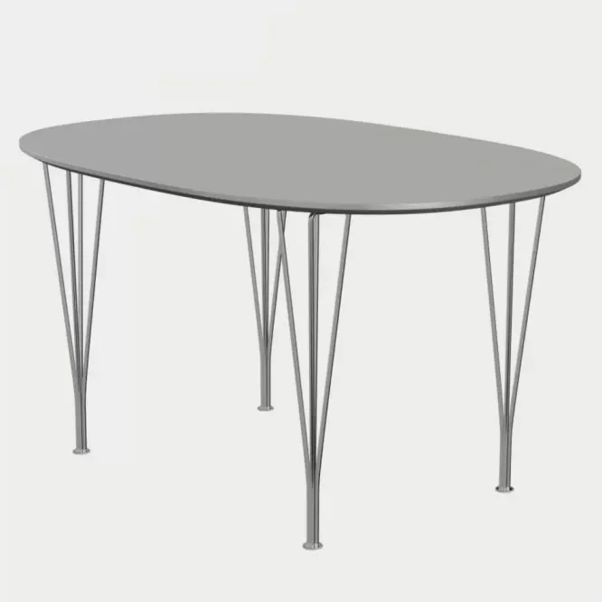 Stół Superellipse 135 Cm Laminat Special Szary Efeso Fritz Hansen