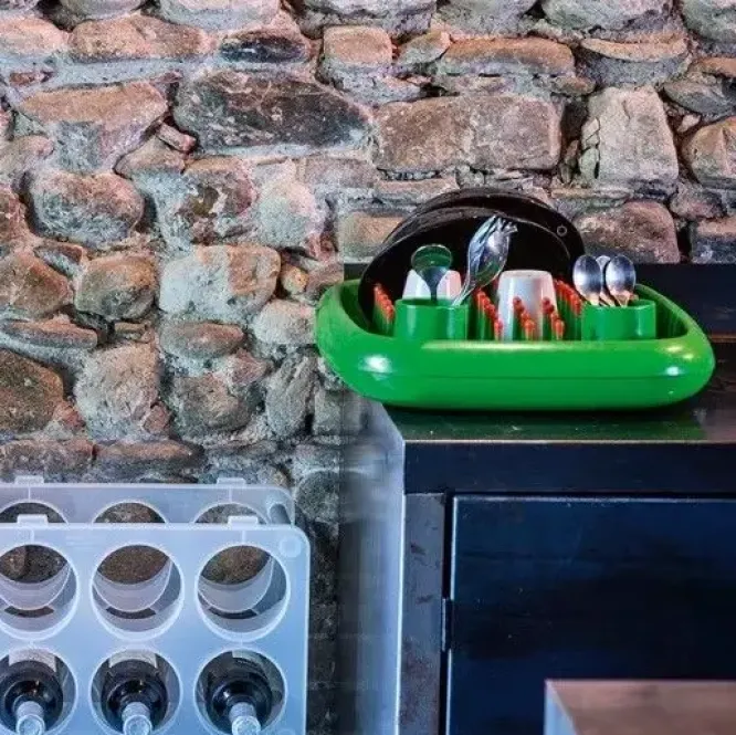 Suszarka Do Naczyń Dish Doctor Zielona Z Pomarańczowymi Końcówkami Magis