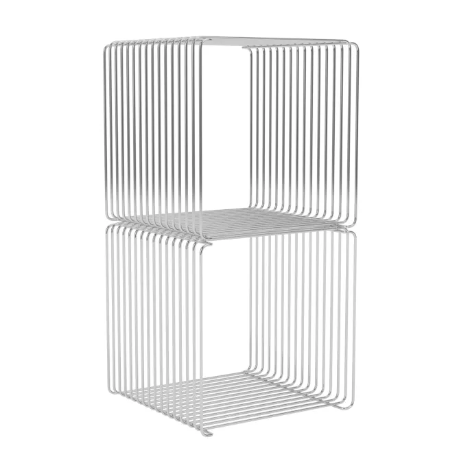 System Modułowy Panton Wire 2 Moduły 34,8 × 34,8 × 34,8 Cm Chromowany Montana