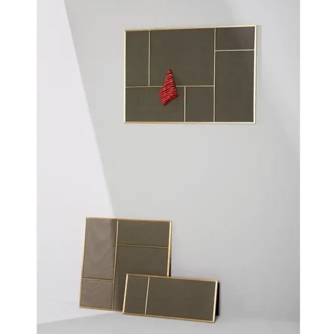 Tablica Nouveau Pin Mosiądz Szara Duża Please Wait To Be Seated