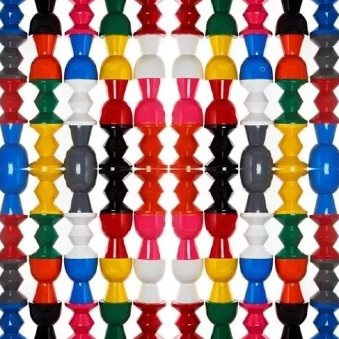 Taboret Zig Zag Jasnoróżowy Pols Potten