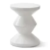 Taboret Zig Zag Outdoor Biały Pols Potten