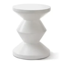 Taboret Zig Zag Outdoor Biały Pols Potten