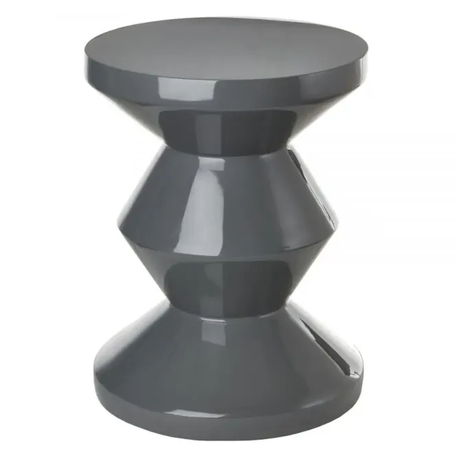 Taboret Zig Zag Szary Pols Potten