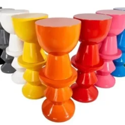 Taboret Zig Zag Żółty Pols Potten