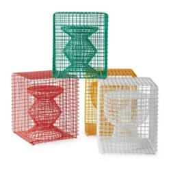 Taboret Zig Zag Wire Biały Pols Potten
