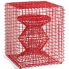 Taboret Zig Zag Wire Czerwony Pols Potten