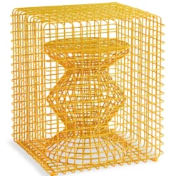Taboret Zig Zag Wire Żółty Pols Potten