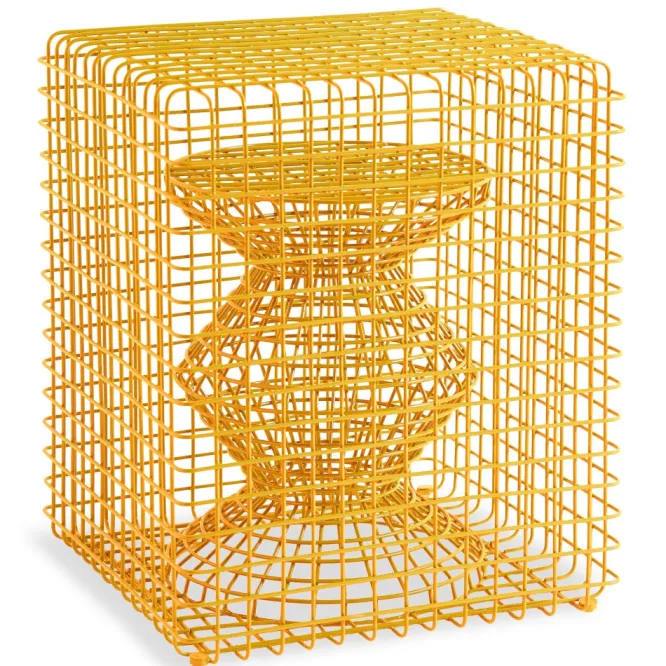 Taboret Zig Zag Wire Żółty Pols Potten